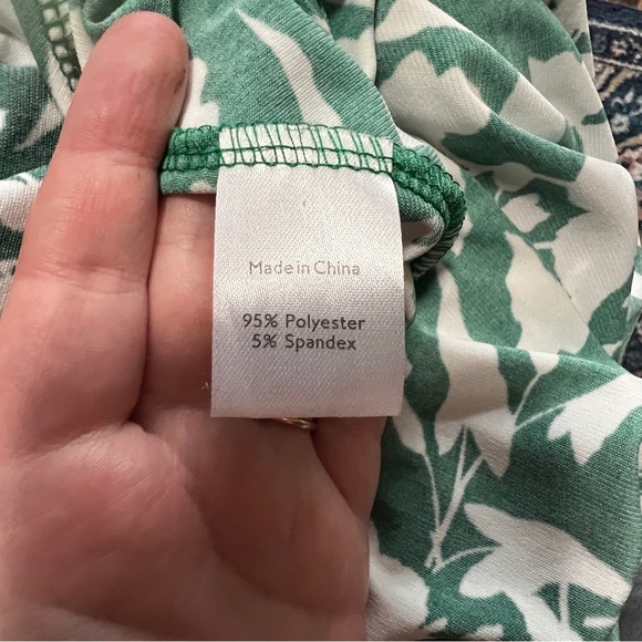 LEOTA Felicity Sleeveless Green Floral Faux Wrap Dress - size Extra Large Summer - Picture 6 of 6